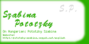 szabina pototzky business card